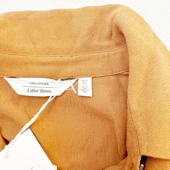 & Other Stories Brown Button Down Dress NWT Size 4 - Picture 2 of 8